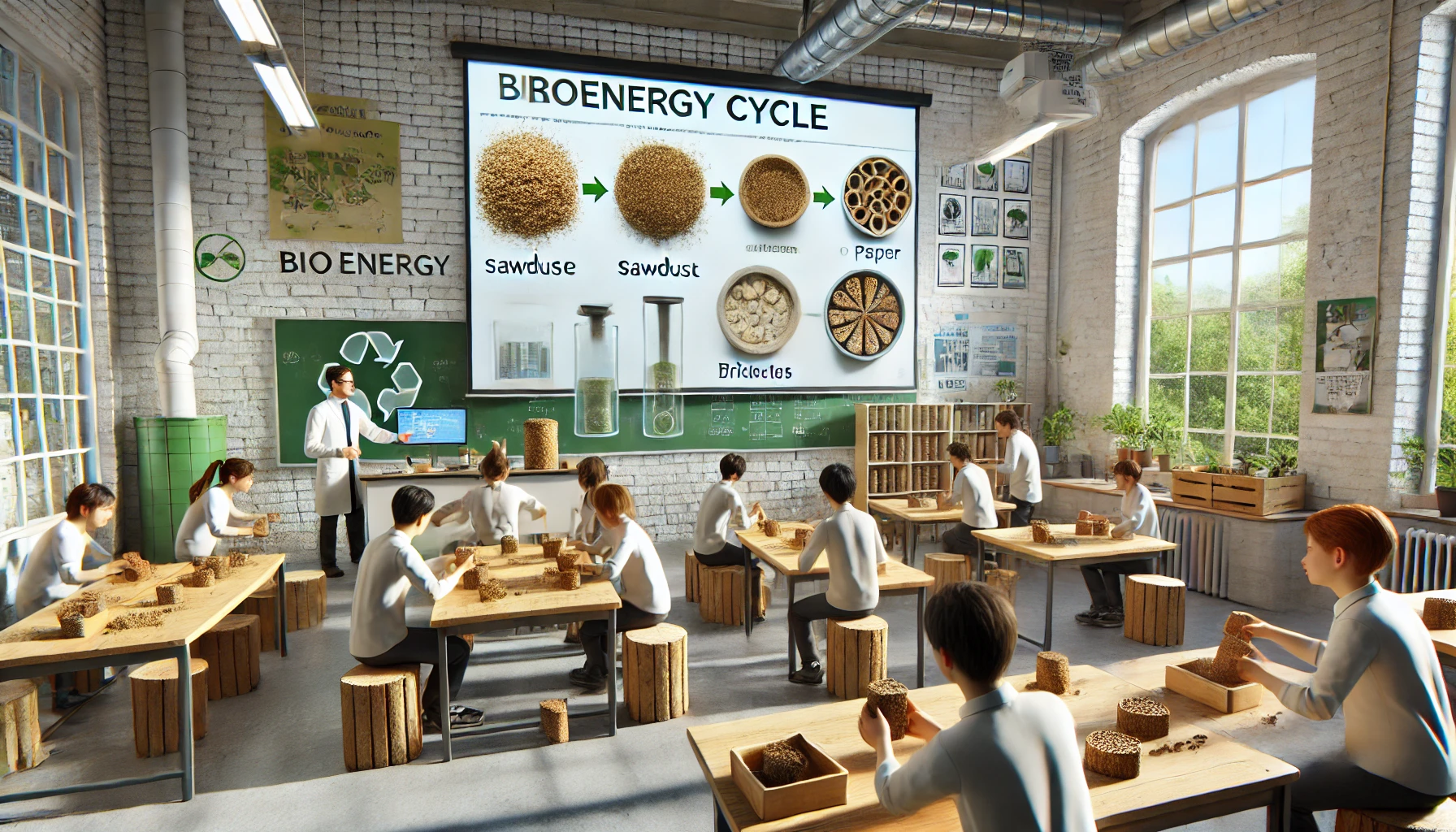 Bildungsprogramme und Schulprojekte zur Nutzung von Brennstoffbriketts