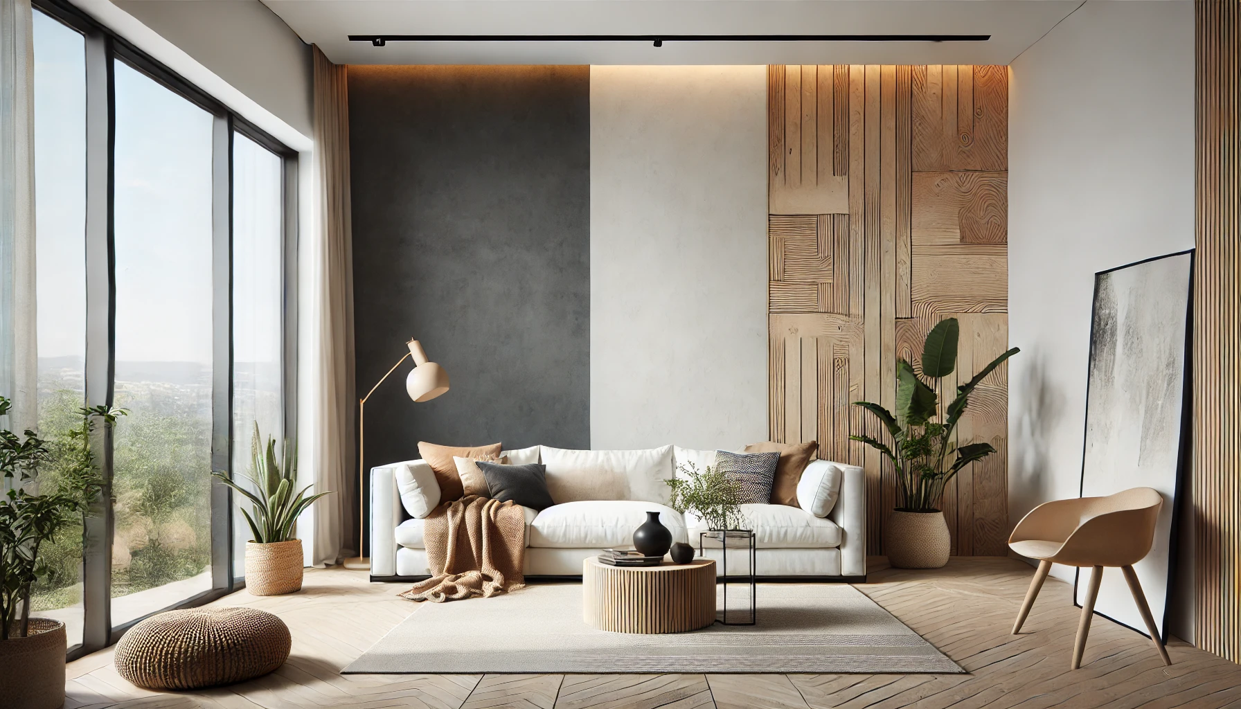 Europaneele in Kombination mit Stein: Balance zwischen Massivität und Gemütlichkeit