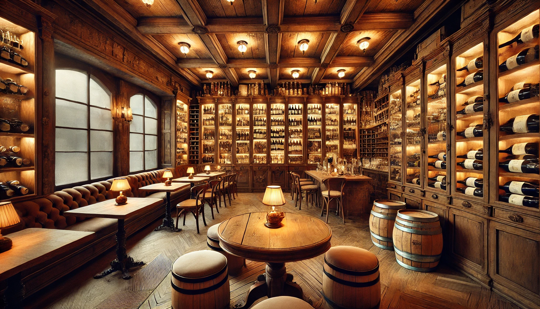 Europaneele und Weinrestaurant: Gestaltung von Weinkeller und Degustationsraum