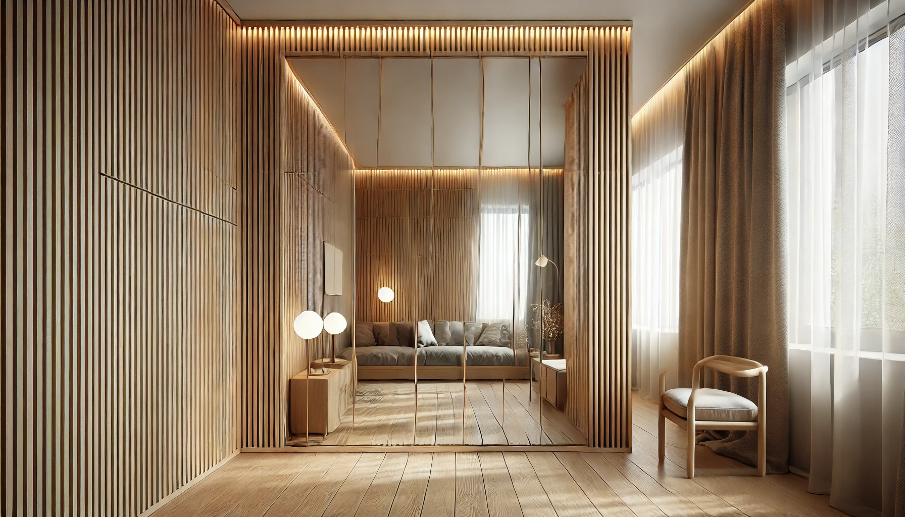 Europaneele und integrierte Spiegel: optische Tricks für kleine Räume