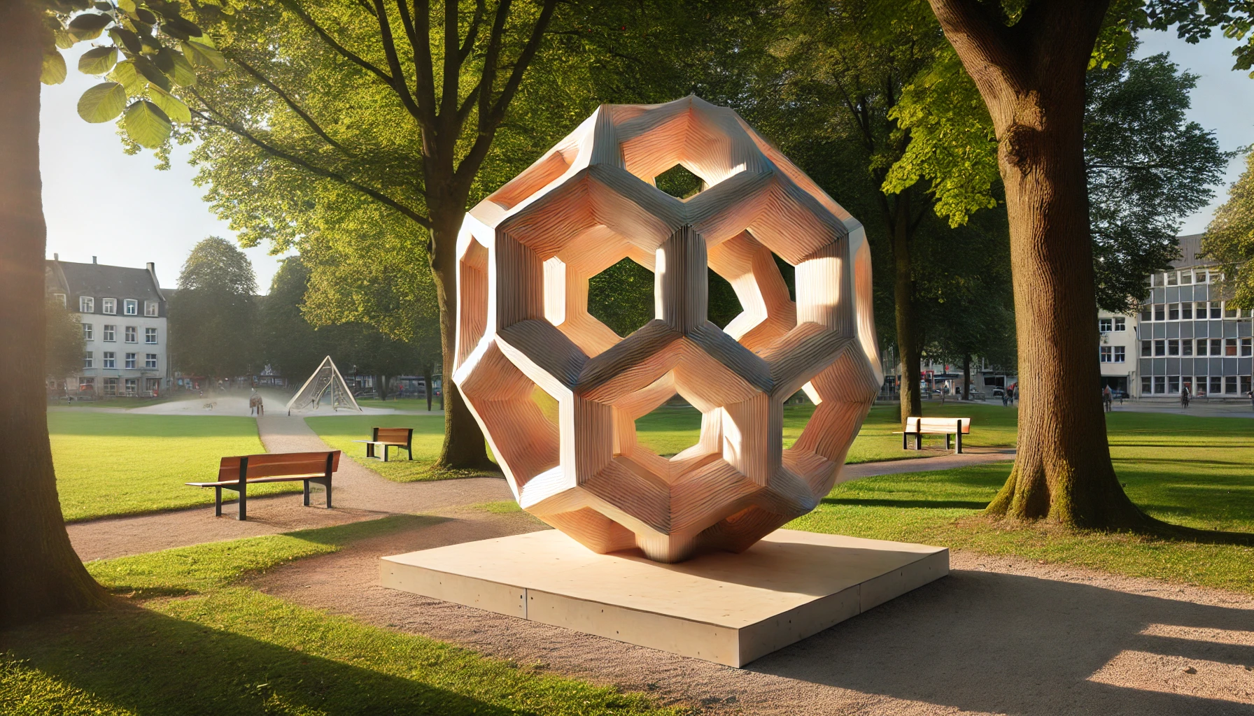 Europaneele und skulpturale Formen: wie man ein hölzernes Kunstobjekt erschafft