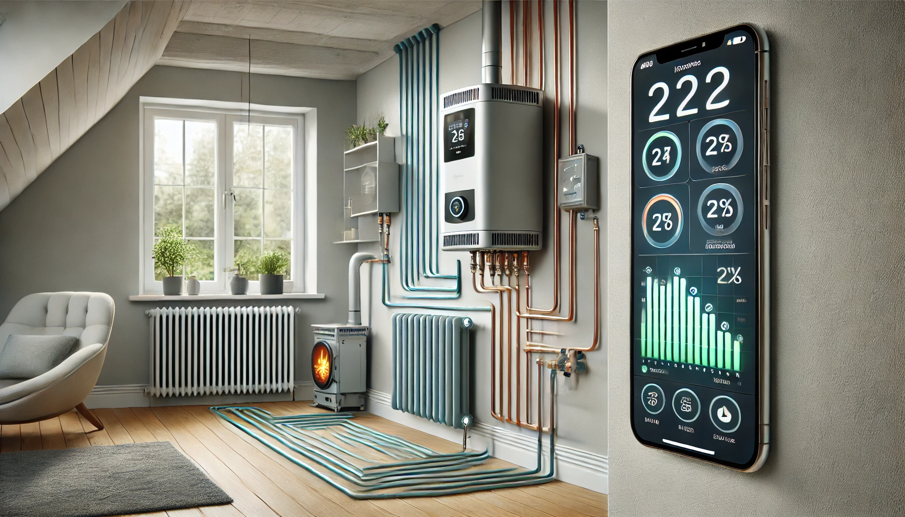 Kombination von Briketts mit modernen Klimakontrollsystemen