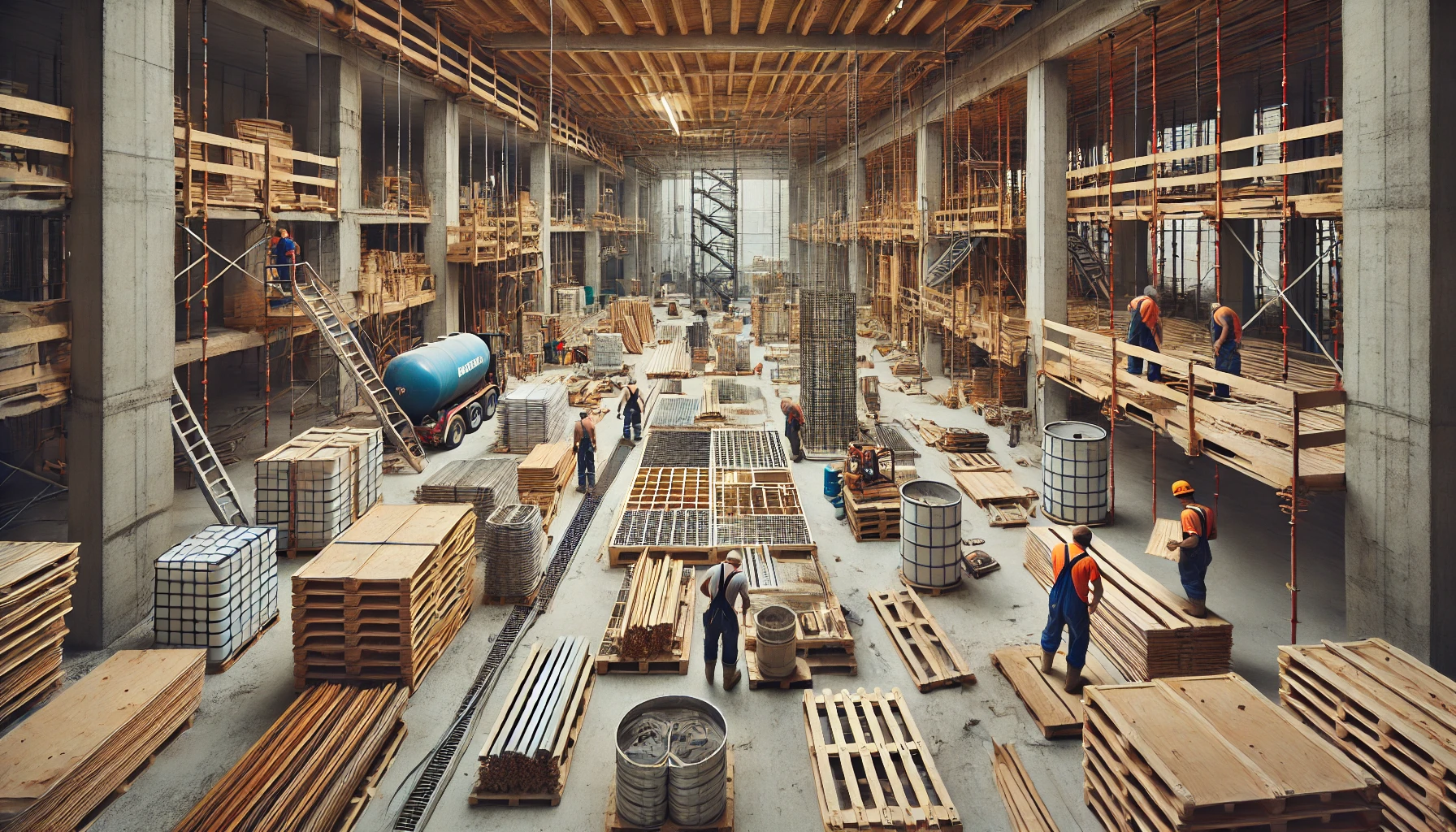 Palettenbretter für schnelle Lagerlösungen auf Baustellen