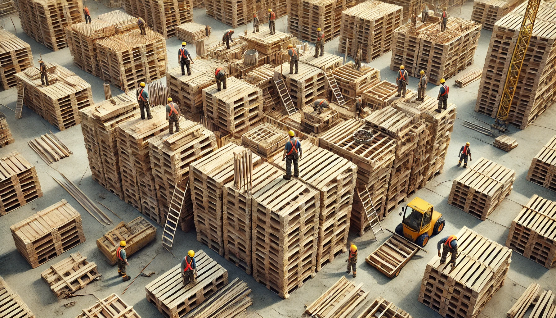 Palettenbretter und Baugerüste: sichere Lösungen für die Baustelle