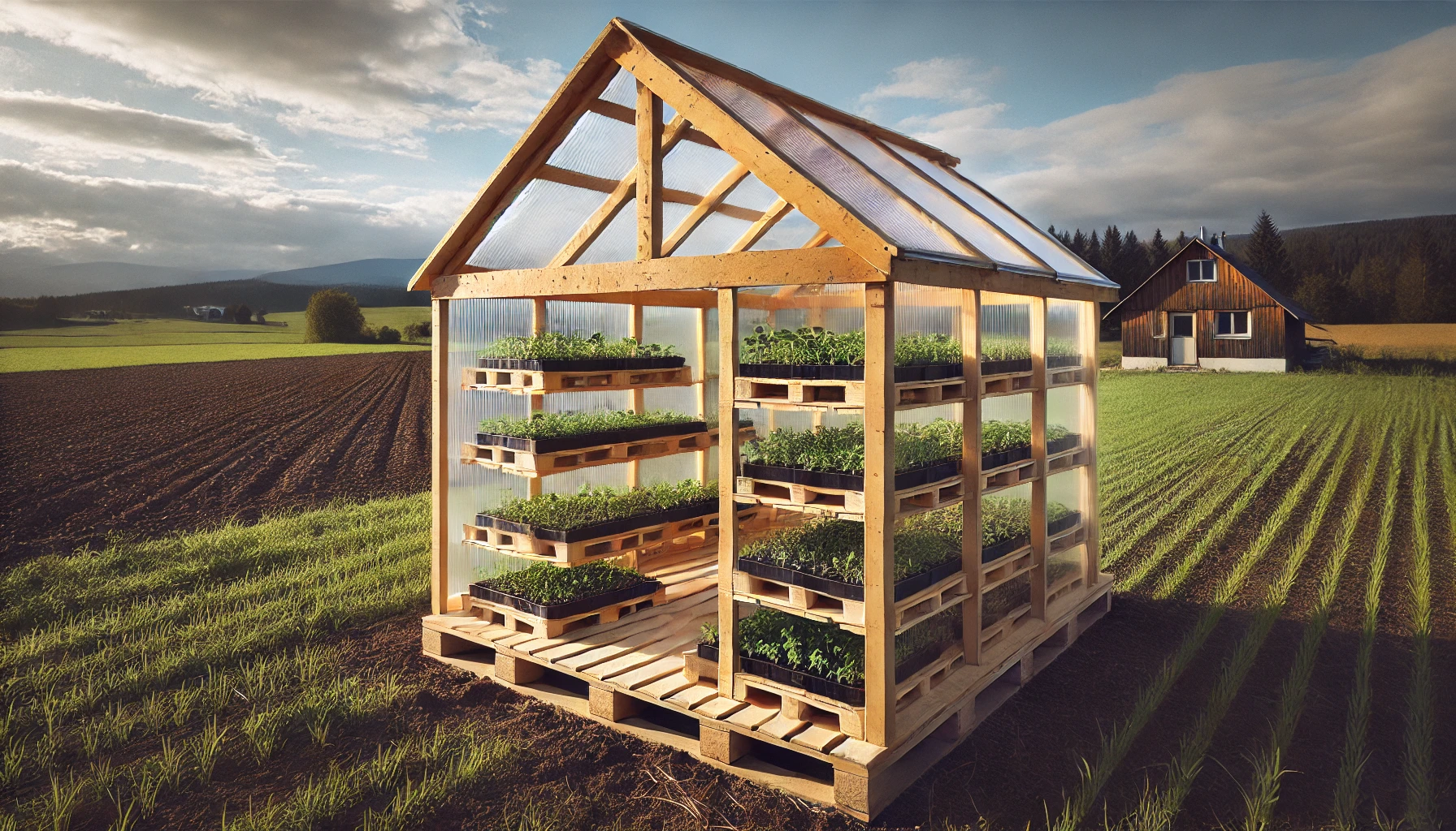 Palettenbretter und Gewächshäuser im Freien: Kostengünstige Lösung für angehende Landwirte