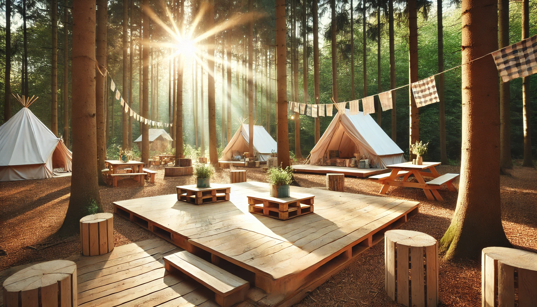 Palettenbretter unter extremen Bedingungen: Böden im Zeltlager