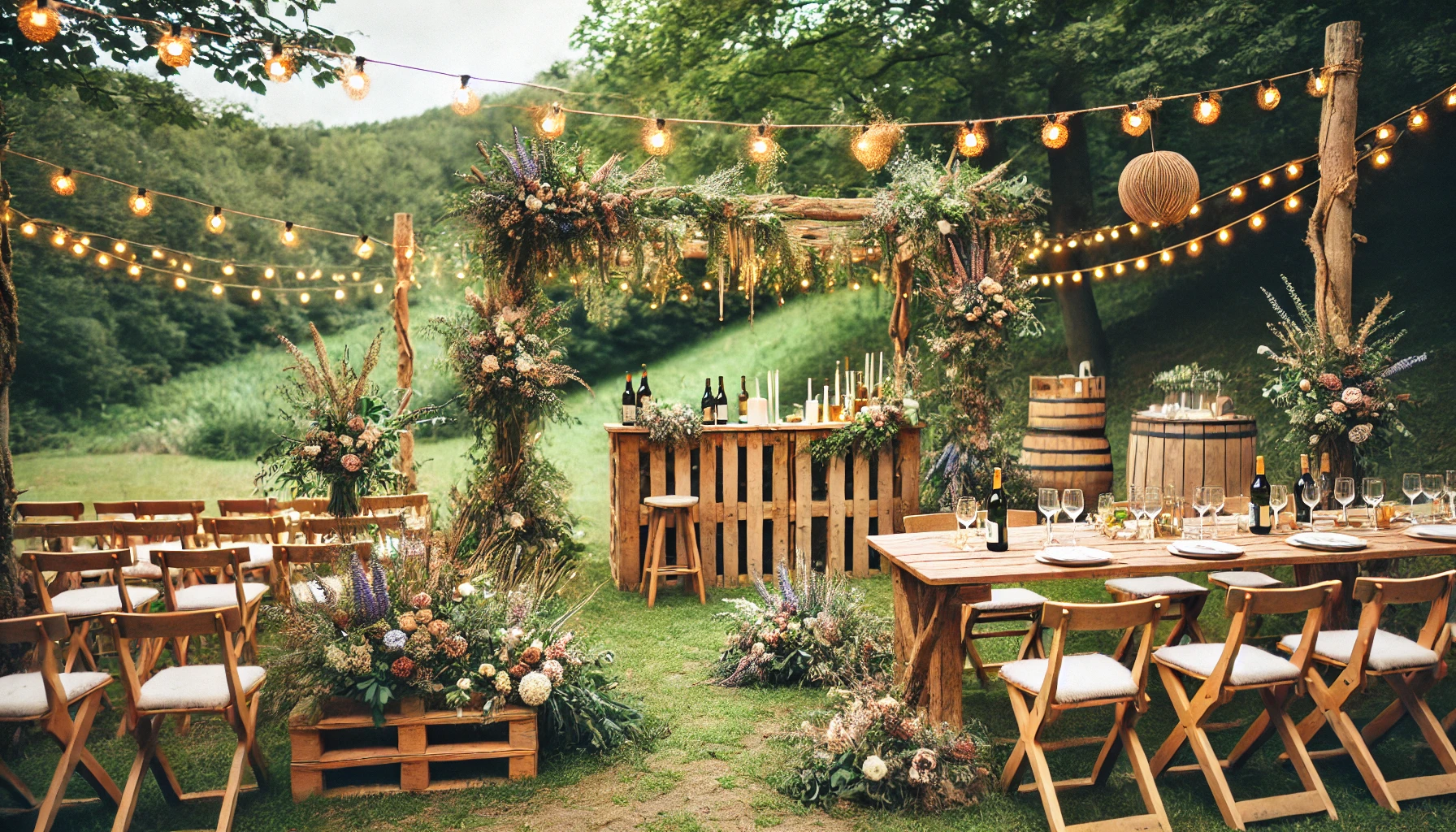 Palettenholz in der Hochzeitsdekoration: kostengünstig, stilvoll und natürlich