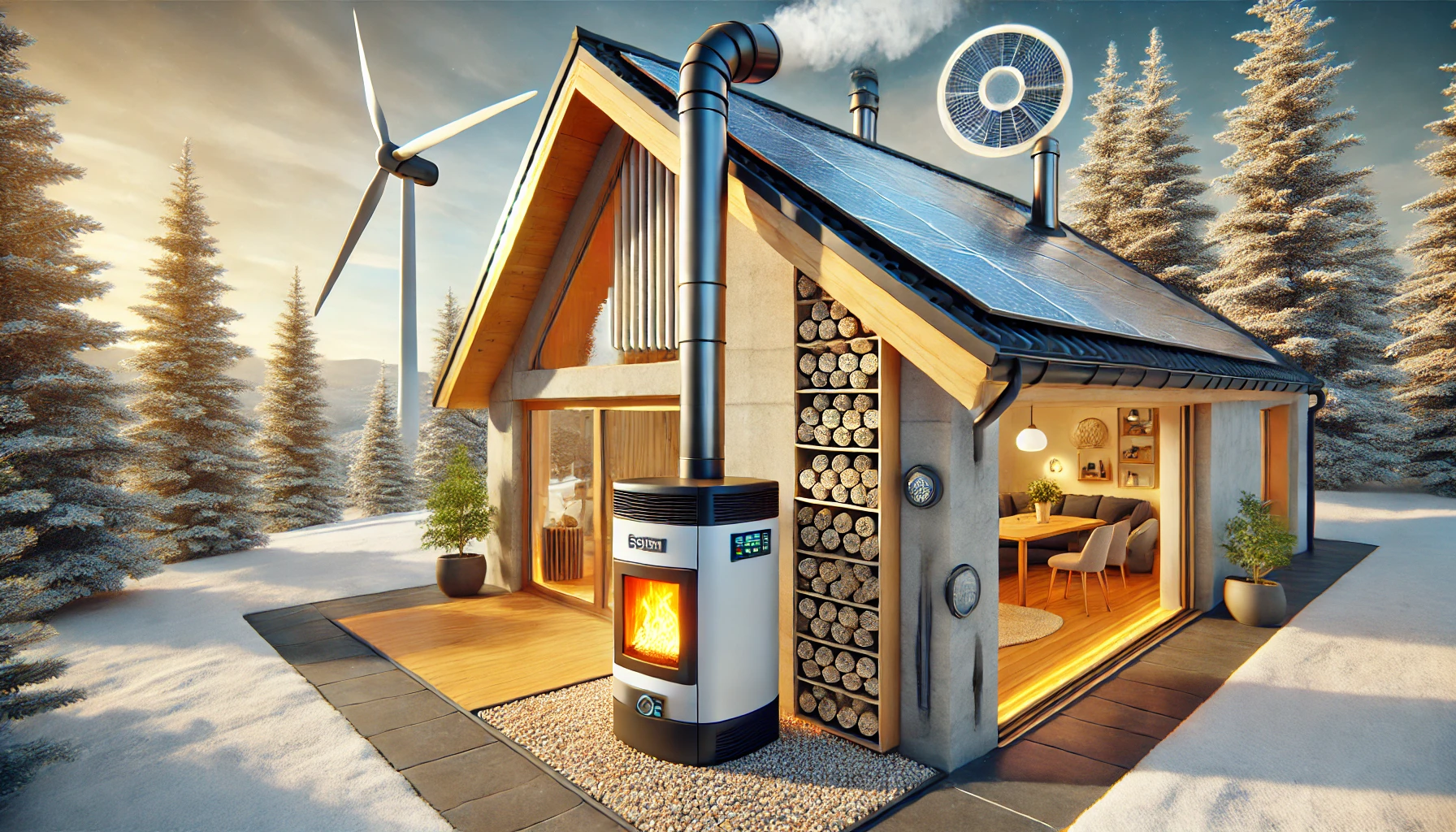 Verwendung von Briketts in hybriden Heizsystemen (in Kombination mit Solar- oder Windenergie)