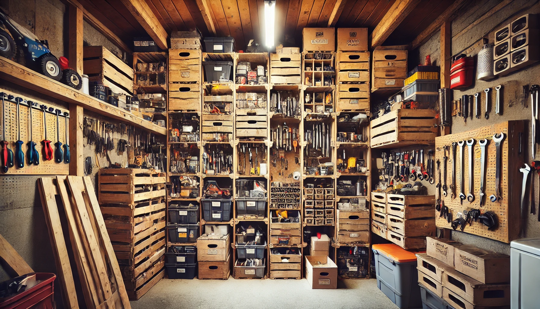 Vorteile von zerlegbaren Regalen aus Palettenbrettern für die Garage