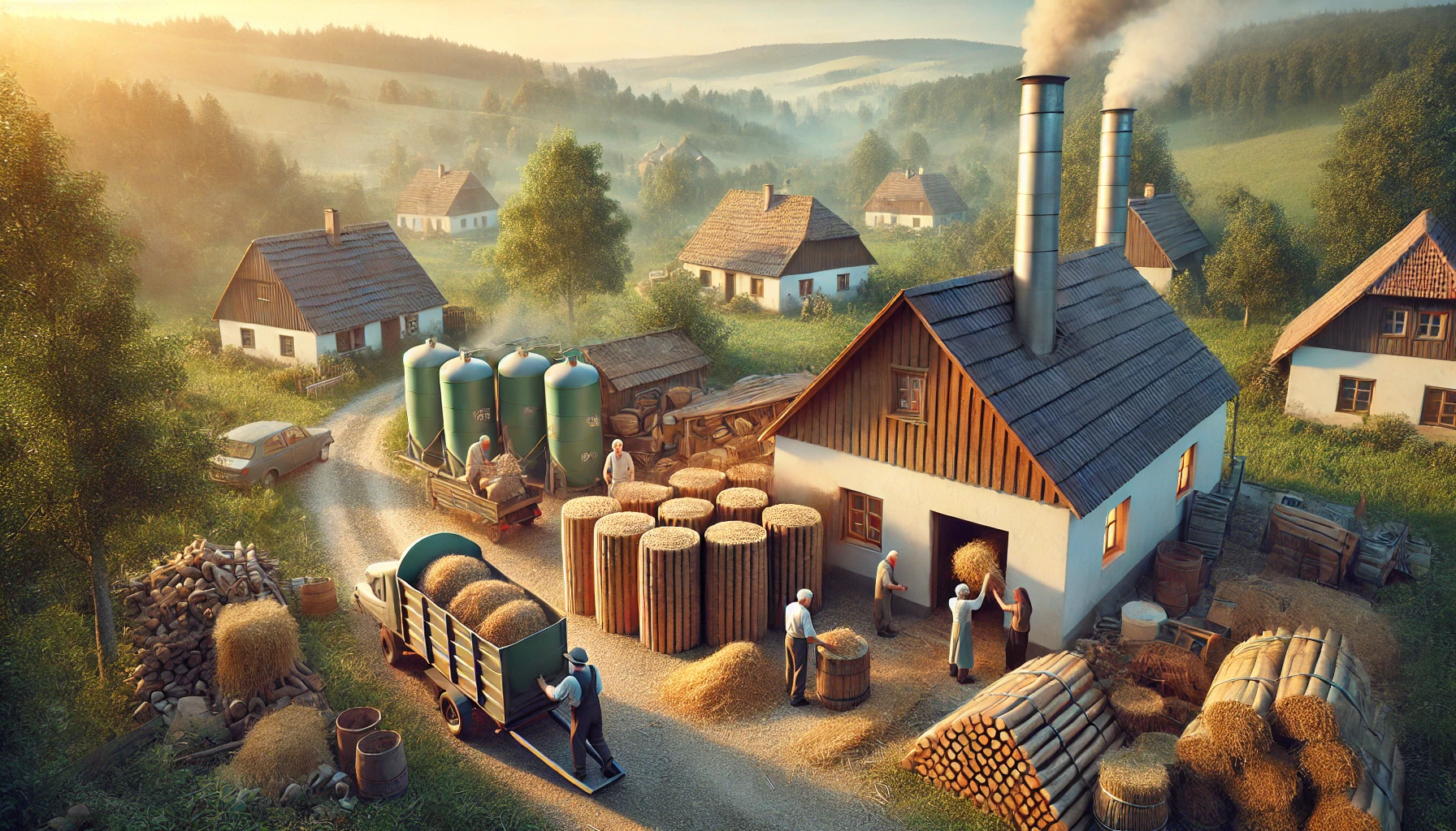 Тreibstoffbriketts und tschechische Dörfer (Vesnice): Wie kleine Gemeinschaften Biobrennstoffe einführen